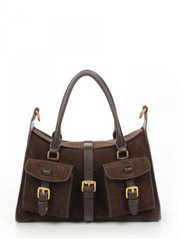 LACCOMA сумка АМ2276-Ф-шоколадный натуральная замша хлопок