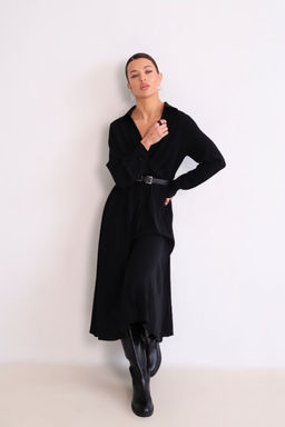 Martichelli Платье чёрное с юбкой-плиссе  фото 8