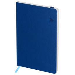 Книжка записная А6 80л. кожзам "Classic. Blue" (NA6_50595, "Greenwich Line") синяя, фактурное тиснение, с резинкой, блок в клетку