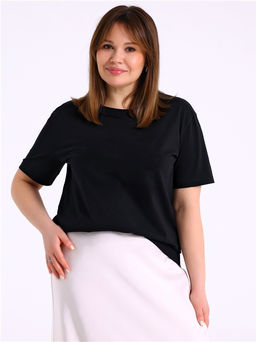 Футболка женская Апрель хлопок черный фото 6