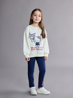 Hello Kitty Lisansl? K?z ?ocuk Sweatshirt ve E?ofman Alt?