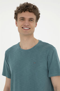 Мужская темно-зеленая базовая футболка - U.s. polo assn фото 2