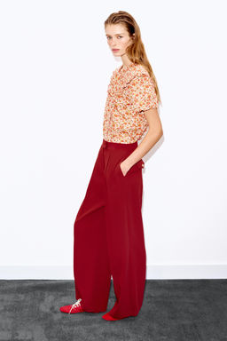 CAMISA ESTAMPADO FLORAL CUELLO BOBO / Multicolor - Zara фото 3