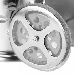 Френч-пресс корпус из нержавеющей стали "Кофе-зерна" 1000мл, д9,6см h23см, стеклянная колба, в подарочной коробке (Китай)