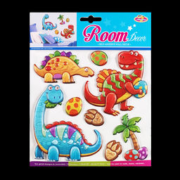 Цена за 1 шт. Набор наклеек ErichKrause Планета динозавров 18х23см