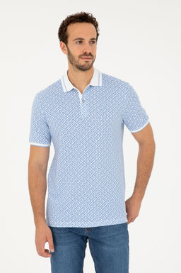 Мужская голубая футболка