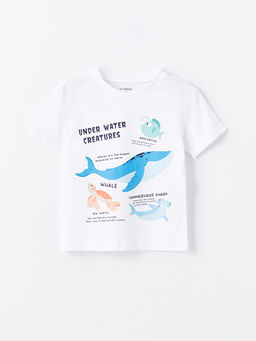 Bisiklet Yaka K?sa Kollu Bask?l? Erkek Bebek Ti??rt 2li - Waikiki фото 5