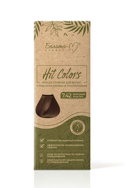 Белита-М HIT COLORS Краска стойкая с мас.оливы и пантенол. тон № 7.42 Морозный каштан