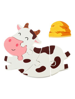 Развивающий деревянный Пазл «Коровка»