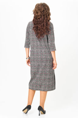 Платье Michel Chic 2191 бордо, серый, клетка