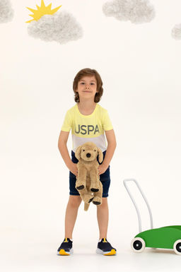U. S. Polo Assn Детская светло-желтая футболка с круглым вырезом - U.s. polo assn фото 3