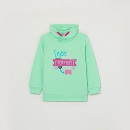 CRB wear/CWKG 62812-38-282 Джемпер модель худи для девочки, светло-зеленый/Ex.Cherubino  фото 5