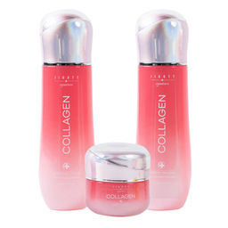 Jigott Набор увлажняющих средств для лица: тонер, эмульсия, крем / Signature Collagen Essential Skin Care 3 Set