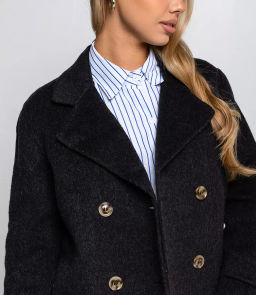 Пальто #КТ22203, чёрный