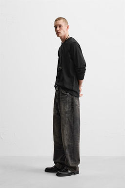 BAGGY JEANS WITH SEAM DETAIL - Zara фото 4