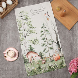 Полотенце Этель Лесная сказка 40х73 см, 100% хл, саржа 190 гр/м2