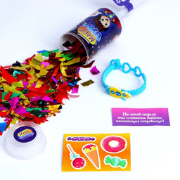 Хлопушка на палочке Magic «БУМ» с наклейками