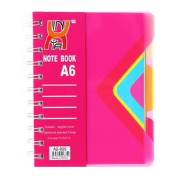 Блокнот на гребне А6, 100 листов, линия, обложка пластик, с разделителями, NEW, МИКС - Calligrata фото 3