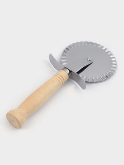 Нож для пиццы и теста Доляна Классик, 18.5 см, коррозионностойкая сталь, ребристый, бежевый  фото 5