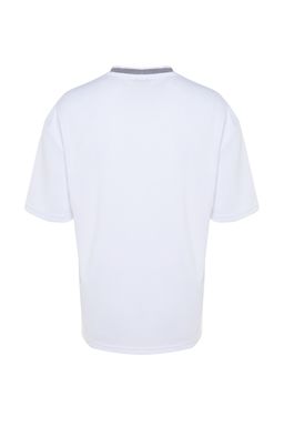 TRENDYOL MAN Premium Tas Oversize/Genis Kesim Triko Bantl? Dokulu Pike T-Shirt TMNSS23TS00079 - Trendyolmilla фото 26