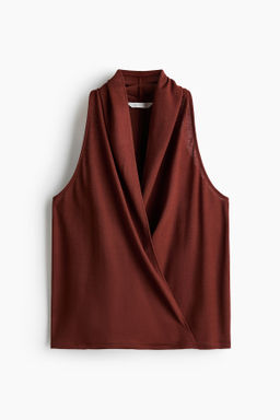 Top cruzado con cuello esmoquin - H&m фото 3