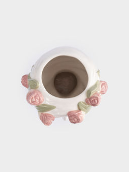 Ваза для цветов, 30 см, керамика, молочная, Женщина с тюльпанами, Tulip - Anna lafarg фото 5