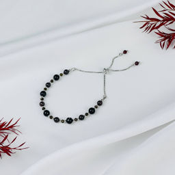 Браслет регулируемый из Агата, Граната и Обсидиана