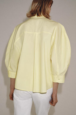 CAMISA MANGA ABULLONADA ZW COLLECTION / Amarillo - Zara фото 4
