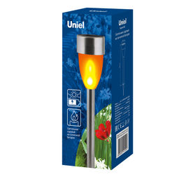 USL-S-187/MM360 METAL TORCH Садовый светильник на солнечной батарее Металлический факел. 10 светодиодов. Эффект пламени. 1*ААA Ni-Mh аккумулятор в/к. IP44. TM Uniel - Volpe фото 10