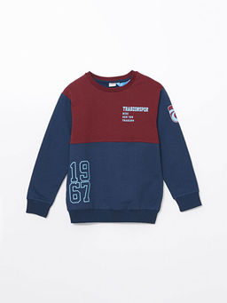 Bisiklet Yaka Trabzonspor Bask?l? Erkek ?ocuk Sweatshirt