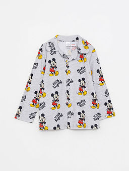 Polo Yaka Uzun Kollu Mickey Mouse Bask?l? Erkek Bebek Pijama Tak?m? - Waikiki фото 2