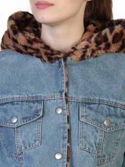 000 BLUE/BROWN Куртка джинсовая с плюшем Misifeer - Fashion фото 5