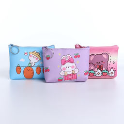 Цена за 2 шт. Кошелёк детский «Милые зверята», монетница, на молнии, МИКС