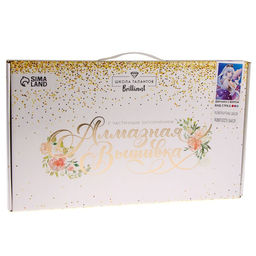 Алмазная мозаика с частичным заполнением на холсте «Девушка с веером», 30×40 см