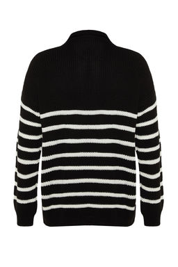 TRENDYOL MAN Vizon Casual Oversize Polo Yaka Cizgili Triko Kazak TMNAW24KZ00018 - Trendyolmilla фото 11