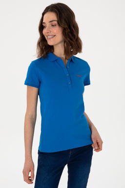 Kad_n Kobalt Mavi Basic Polo Yaka Ti__rt Sepette S_rpriz _ndirim - U.s. polo assn фото 2