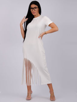 Платье Калипсо 6 молоко, трикотаж - Малина фото 2