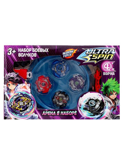 Волчки ULTRA SPIN, набор 4 шт., с устройством запуска и ареной - Woow toys фото 13