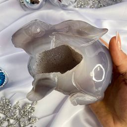 Кролик резной из Агата с жеодой - Радуга самоцветов фото 2