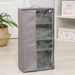 Короб для хранения обуви «Рон», 58×30×15 см, коричневый