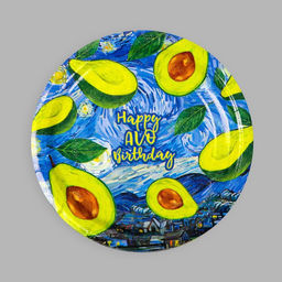 Тарелка бумажная Happy AVO birthday, набор 6 шт, 18 см - Страна карнавалия фото 3