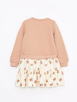 Bisiklet Yaka Bask?l? Uzun Kollu K?z ?ocuk Elbise - Waikiki фото 2