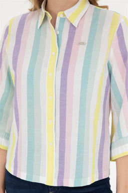 Женская мятная рубашка с длинным рукавом Неожиданная скидка в корзине - U.s. polo assn фото 6