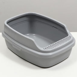 Туалет Айша M с бортом 53 х 39 х 21 см серый FIX - Пижон фото 3