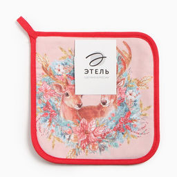 Прихватка Сказочные олени 19х19см,100% хлопок,ватин 250г/м2 - Этель фото 3