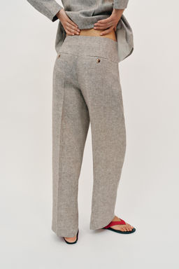 PANTAL?N RECTO 100% LINO SET / Arena / Vigor? - Zara фото 7