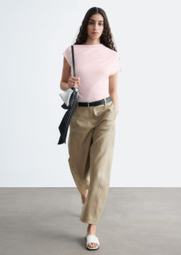Pantalones en sarga de algod?n con perneras barril - H&m фото 8