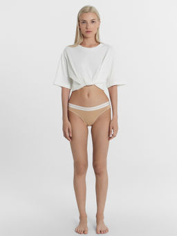 Цена за 2 штуки! Трусы женские слипы в бежевом цвете - Mark formelle фото 4