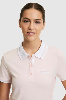 Kad_n A__k Pembe Polo Yaka Basic Ti__rt