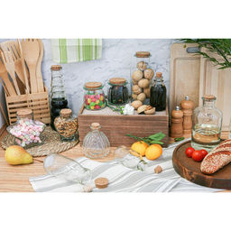 Бутылка стеклянная для соусов и масла с пробковой крышкой Доляна Парфе, 550 мл, 817 см  фото 6